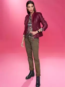 RICK CARDONA by Heine кожаная куртка без капюшона, бордовый