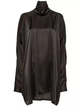 Rick Owens атласная блузка Tabard, черный