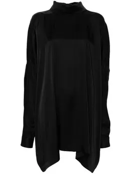 Rick Owens атласная блузка Tabard, черный