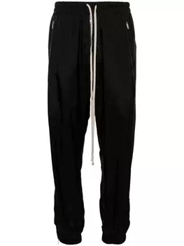 Rick Owens атласные спортивные брюки с низким шаговым швом, черный