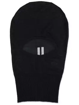 Rick Owens балаклава из кашемира с отделкой в рубчик, черный