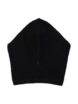 Rick Owens балаклава из ребристого трикотажа, черный