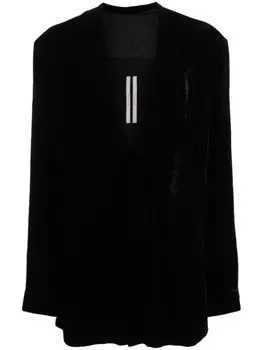 Rick Owens бархатная блузка с глубоким вырезом, черный
