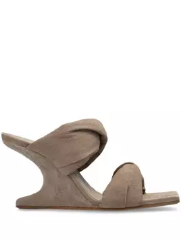Rick Owens босоножки с квадратным носком, нейтральный