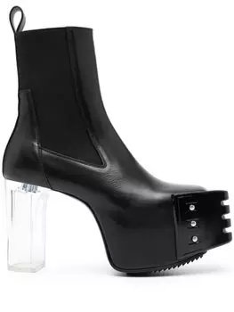 Rick Owens ботильоны на платформе, черный