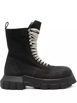 Rick Owens ботинки из нубуковой кожи, черный