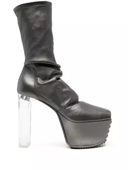 Rick Owens ботинки на платформе, серый