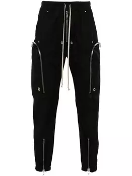 Rick Owens брюки карго из хлопка Bauhaus, черный