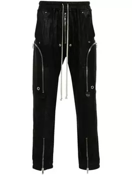 Rick Owens брюки карго из кожи Bauhaus, черный