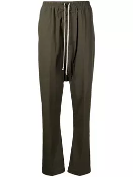 Rick Owens брюки карго с низким шаговым швом, зеленый