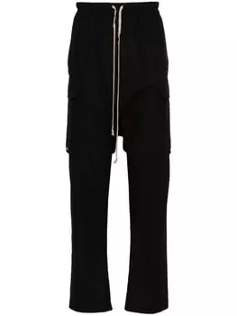 Rick Owens брюки карго с низким шаговым швом, черный