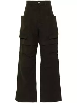 Rick Owens брюки карго Stefan, зеленый