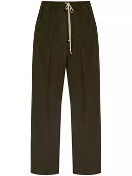 Rick Owens брюки прямого покроя длиной до пола, зеленый
