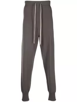 Rick Owens брюки с кулиской и низким шаговым швом, серый