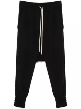 Rick Owens брюки с низким шаговым швом, черный