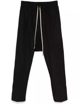 Rick Owens брюки с низким шаговым швом, черный