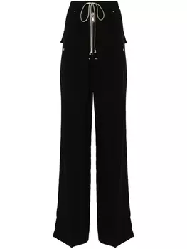 Rick Owens брюки широкого кроя, черный