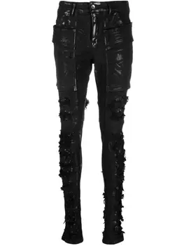 Rick Owens брюки скинни Creatch, черный