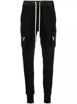 Rick Owens брюки скинни с кулиской, черный