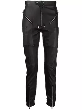 Rick Owens брюки скинни с молниями, черный