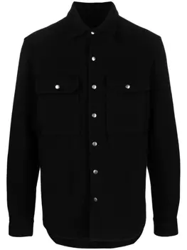 Rick Owens cashmere shirt jacket, черный