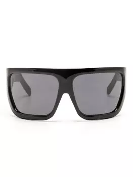 Rick Owens Davis wraparound-frame sunglasses, черный