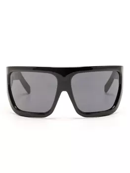 Rick Owens Davis wraparound-frame sunglasses, черный