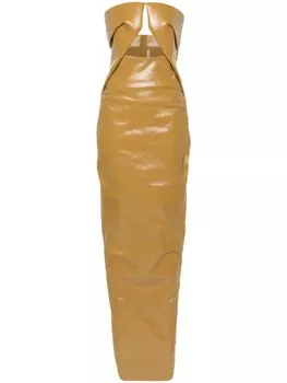Rick Owens длинное платье, желтый