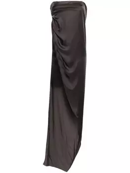 Rick Owens длинный топ без бретелек, серый