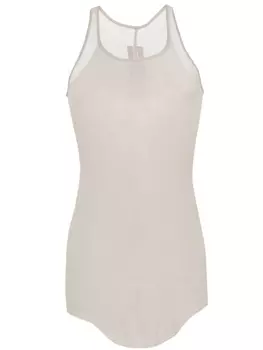 Rick Owens длинный топ в рубчик, серый