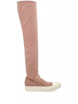 Rick Owens DRKSHDW ботфорты с контрастным носком, розовый