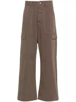Rick Owens DRKSHDW брюки карго из органического хлопка, коричневый