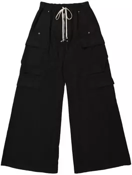 Rick Owens DRKSHDW брюки широкого кроя с завязками, черный