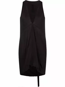 Rick Owens DRKSHDW драпированный топ с V-образным вырезом, черный