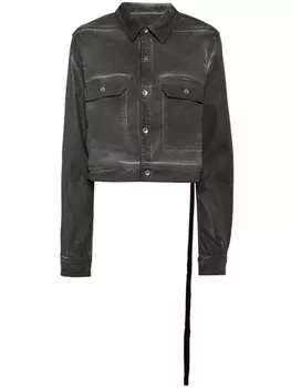 Rick Owens DRKSHDW джинсовая куртка с рукавами кап, серый