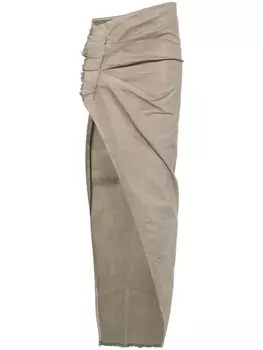 Rick Owens DRKSHDW джинсовая юбка Edfu, серый