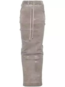 Rick Owens DRKSHDW джинсовая юбка Pillar, серый