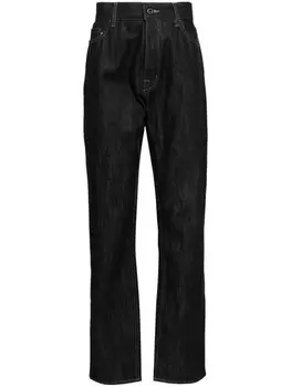 Rick Owens DRKSHDW джинсы прямого покроя с заниженным шаговым швом, синий