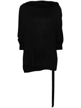 Rick Owens DRKSHDW футболка с воротником-хомутом, черный