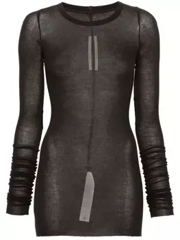 Rick Owens DRKSHDW футболка в рубчик, серый