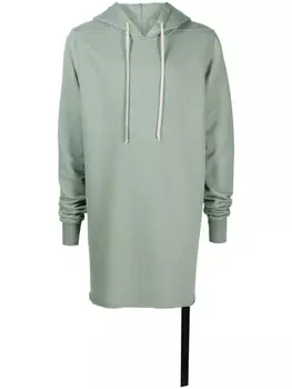 Rick Owens DRKSHDW худи с отделкой в рубчик, зеленый