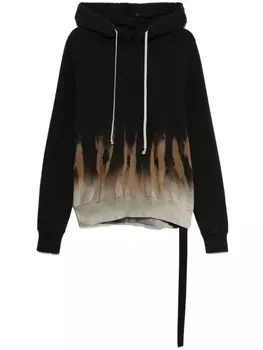 Rick Owens DRKSHDW худи с принтом тай-дай, черный