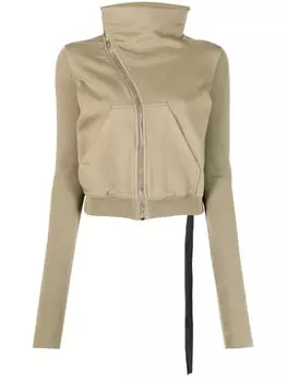 Rick Owens DRKSHDW кардиган на молнии с ремешком, зеленый