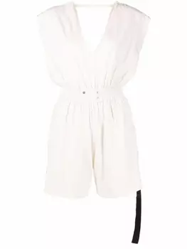 Rick Owens DRKSHDW комбинезон с V-образным вырезом, нейтральный цвет