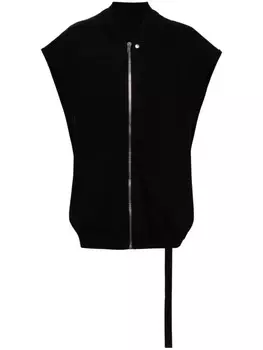 Rick Owens DRKSHDW куртка на молнии без рукавов, черный