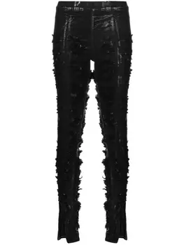 Rick Owens DRKSHDW легинсы Broken с разрезами, черный