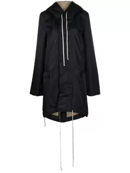 Rick Owens DRKSHDW Luxor fishtail parka coat, черный