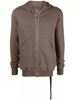 Rick Owens DRKSHDW Luxor Gimp zip-up cotton hoodie, коричневый