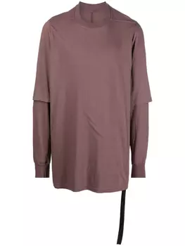 Rick Owens DRKSHDW многослойная футболка с круглым вырезом, фиолетовый