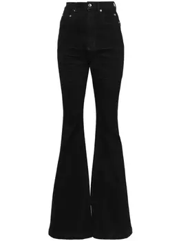 Rick Owens DRKSHDW расклешенные джинсы с завышенной талией, черный